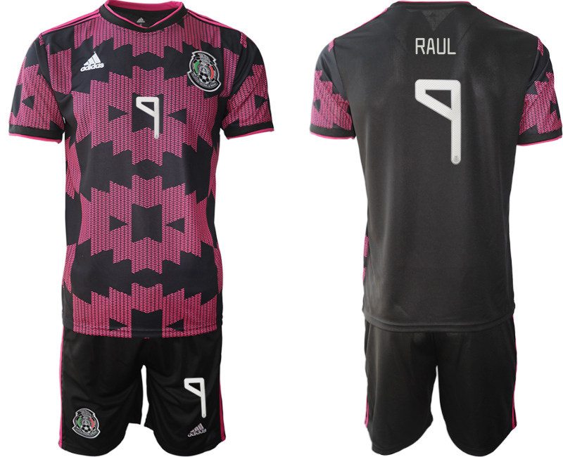 Men 2020-2021 Season National team Mexico home black #9 Soccer Jersey->mexico jersey->Soccer Country Jersey